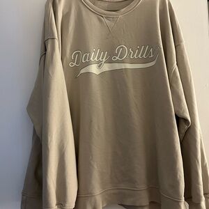 Daily Drills Beige Sweatshirt